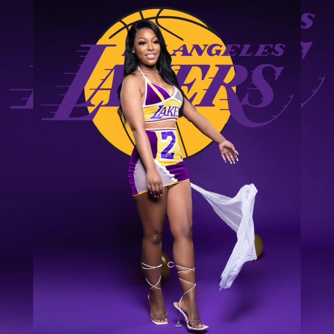 lakers two piece outfit